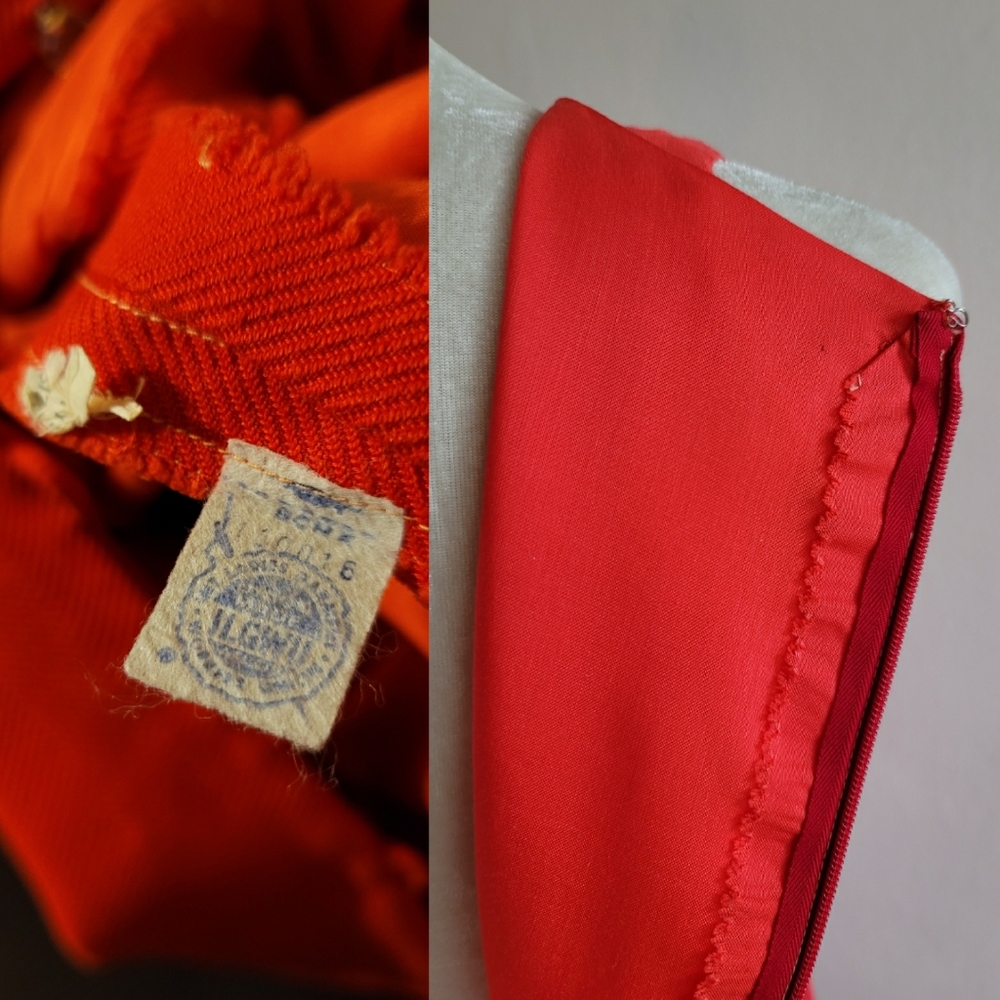 VTG 60s Mod Tangerine Disco Ball Dress - Picture 16 of 16